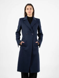 Patrizia Pepe Cappotto Doppiopetto Atmosphere Blue