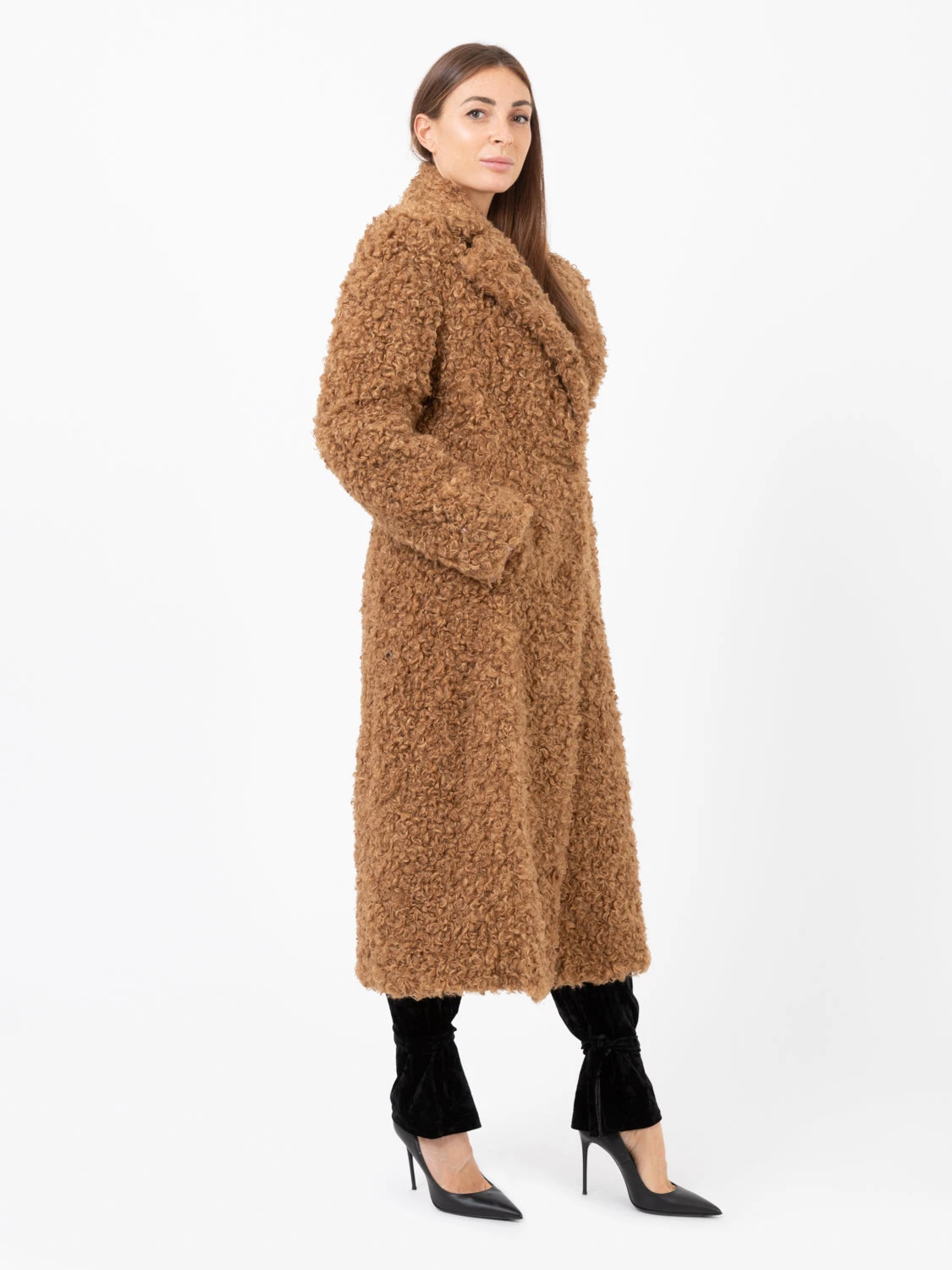 Patrizia Pepe Cappotto Fluffy Chipmunk Brown 4 Patrizia Pepe Cappotto Fluffy Chipmunk Brown - Image 2