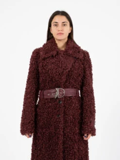 Patrizia Pepe Cappotto In Ecopelliccia Con Cintura Organic Purple -Couture per Lei patrizia pepe cappotto in ecopelliccia con cintura organic purple4