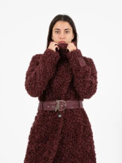 Patrizia Pepe Cappotto In Ecopelliccia Con Cintura Organic Purple -Couture per Lei patrizia pepe cappotto in ecopelliccia con cintura organic purple5