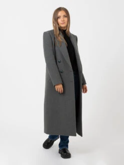 Patrizia Pepe Cappotto Lungo Doppiopetto Walnut Green Melange -Couture per Lei patrizia pepe cappotto lungo doppiopetto walnut green melange3