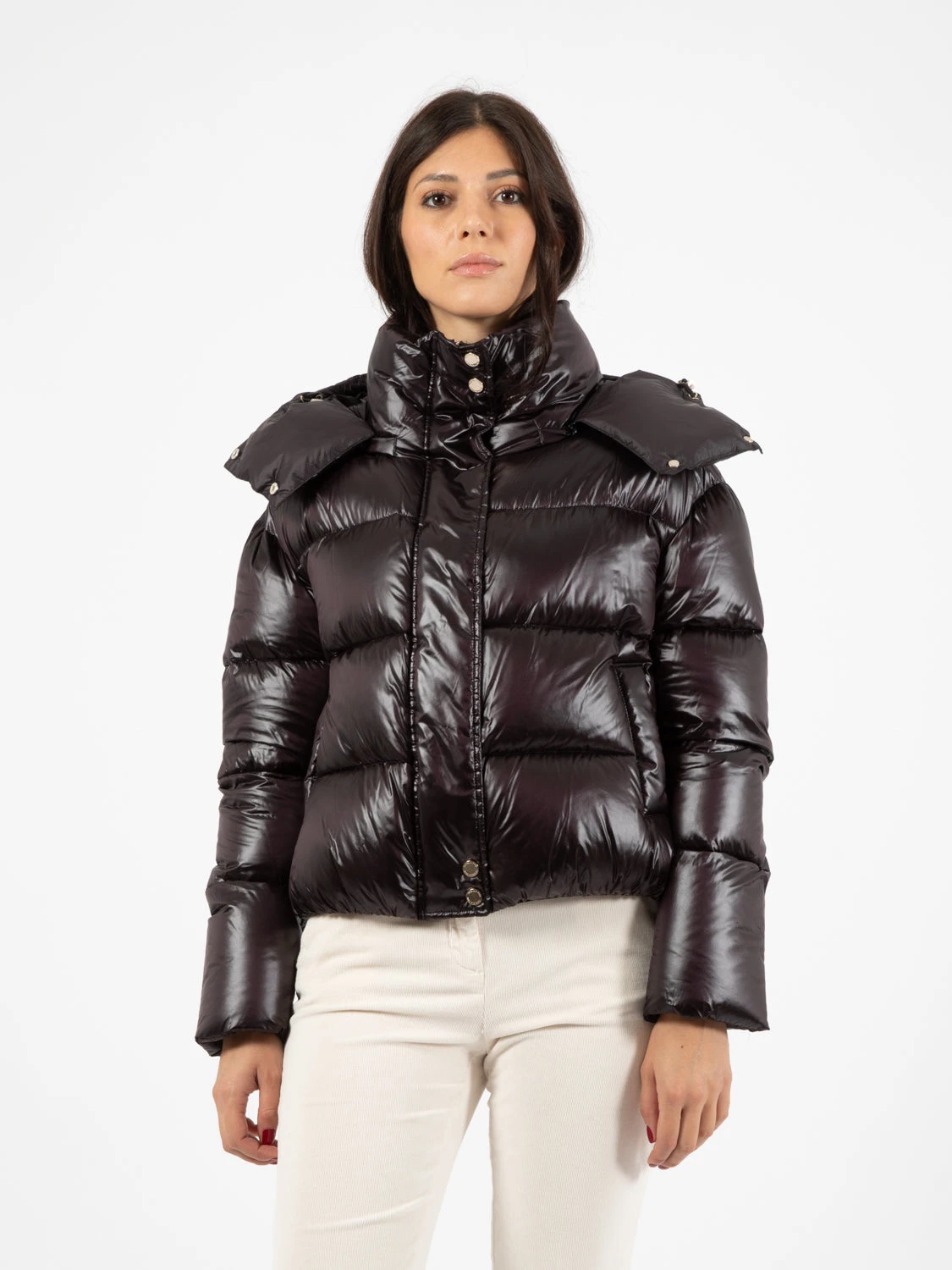 Patrizia Pepe Piumino Corto Puffy Essential Nero 3 Patrizia Pepe Piumino Corto Puffy Essential Nero