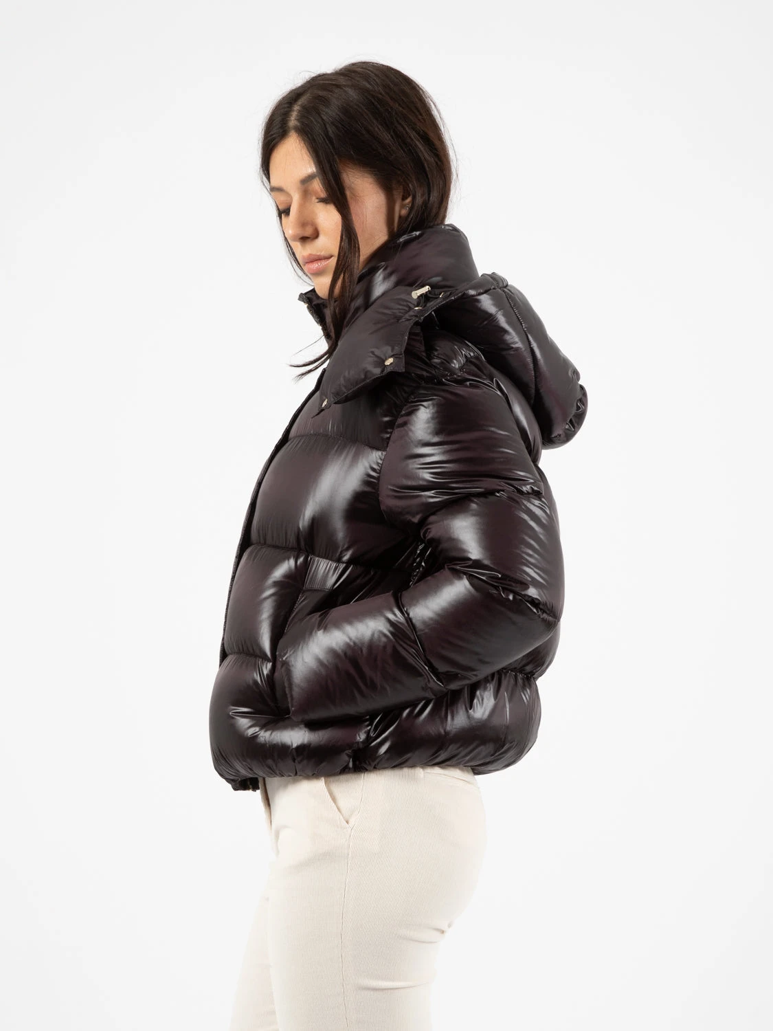 Patrizia Pepe Piumino Corto Puffy Essential Nero 4 Patrizia Pepe Piumino Corto Puffy Essential Nero - Image 2