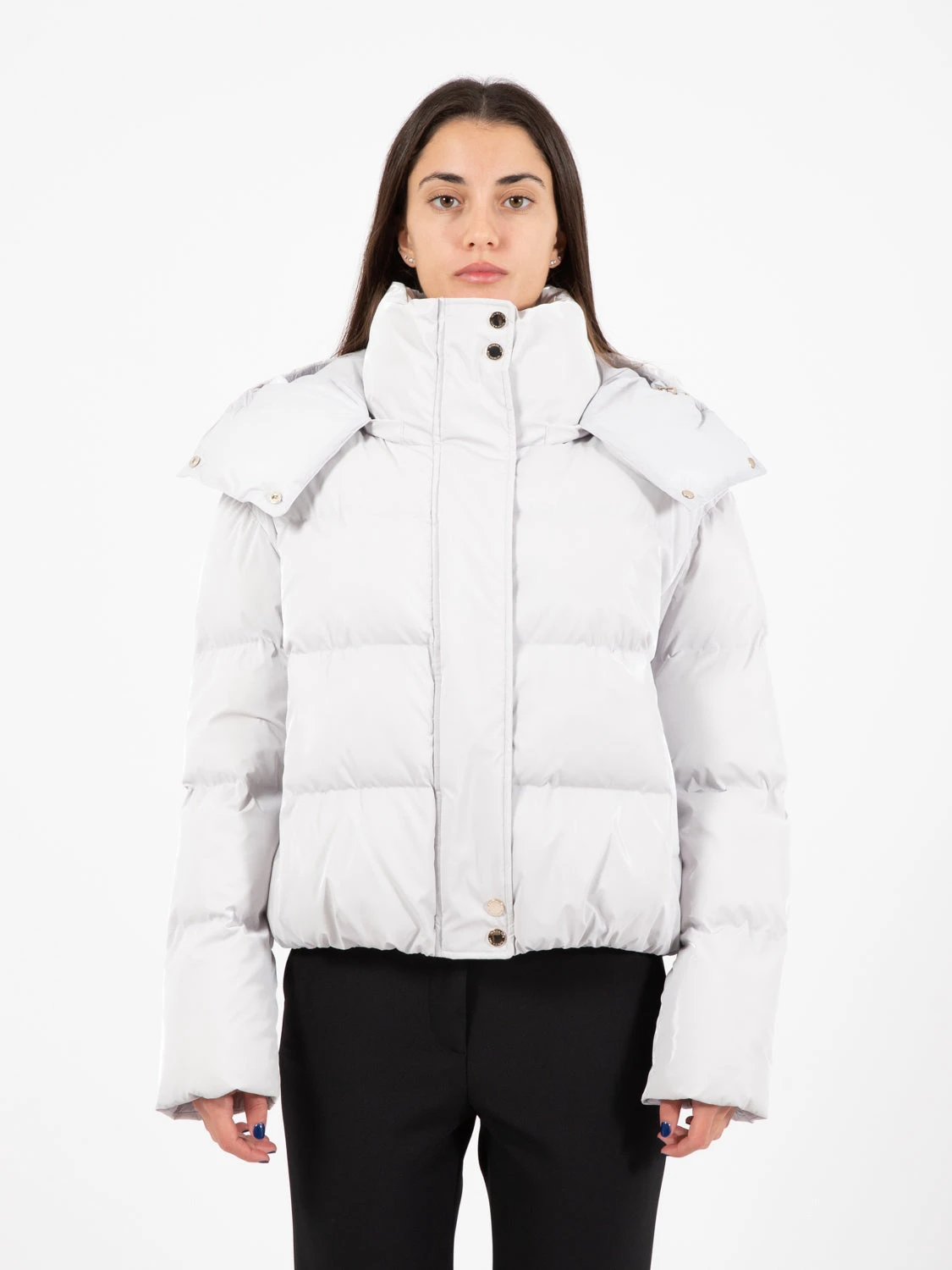 Patrizia Pepe Piumino Effetto Vinile Eldorado White 3 Patrizia Pepe Piumino Effetto Vinile Eldorado White