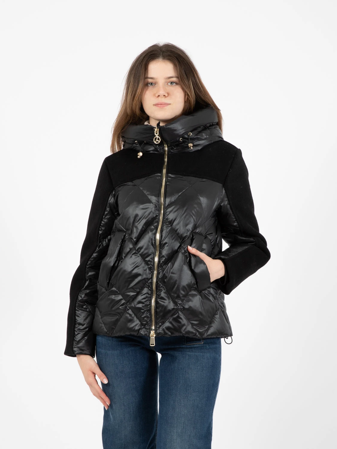 People Of Shibuya Giubbotto Corto Con Maniche In Lana Nero 3 People Of Shibuya Giubbotto Corto Con Maniche In Lana Nero