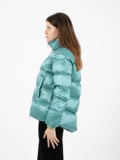 People Of Shibuya Piumino Con Zip E Collo Alto Turchese -Couture per Lei people of shibuya piumino con zip e collo alto turchese2