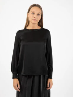Camicia In Viscosa Nera -Couture per Lei pietronilla camicia in viscosa nera1