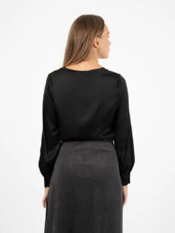 Camicia In Viscosa Nera -Couture per Lei pietronilla camicia in viscosa nera4