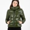 SAVE THE DUCK Cosmary Hooded Luck 17 Jacket Pine Green -Couture per Lei save the duck cosmary hooded luck 17 jacket pine green1