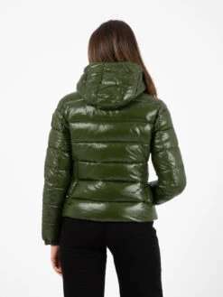 SAVE THE DUCK Cosmary Hooded Luck 17 Jacket Pine Green -Couture per Lei save the duck cosmary hooded luck 17 jacket pine green3