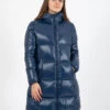 SAVE THE DUCK Piumino Lungo Luck17 Ines Hooded Ink Blue -Couture per Lei save the duck piumino lungo luck17 ines hooded ink blue1