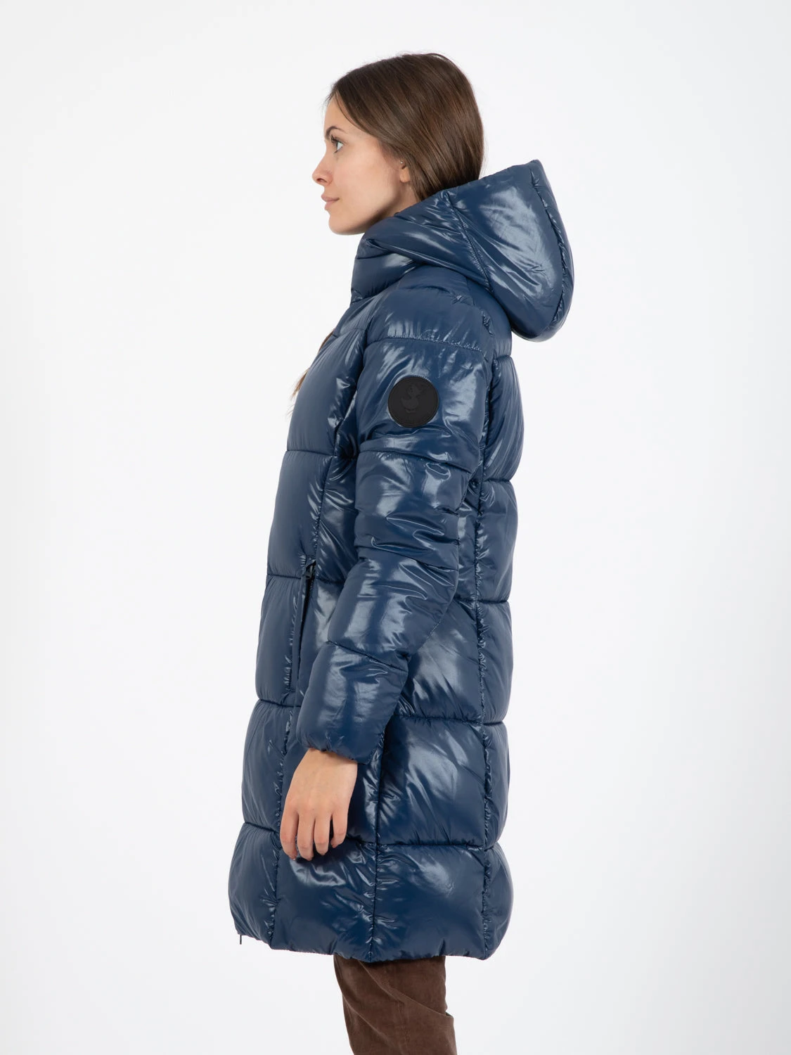 SAVE THE DUCK Piumino Lungo Luck17 Ines Hooded Ink Blue 3 SAVE THE DUCK Piumino Lungo Luck17 Ines Hooded Ink Blue - Image 2