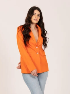 Blazer Alphonsine In Cotone Mandarino