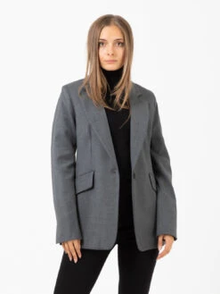 Blazer Mayra In Flanella Grigio Melange