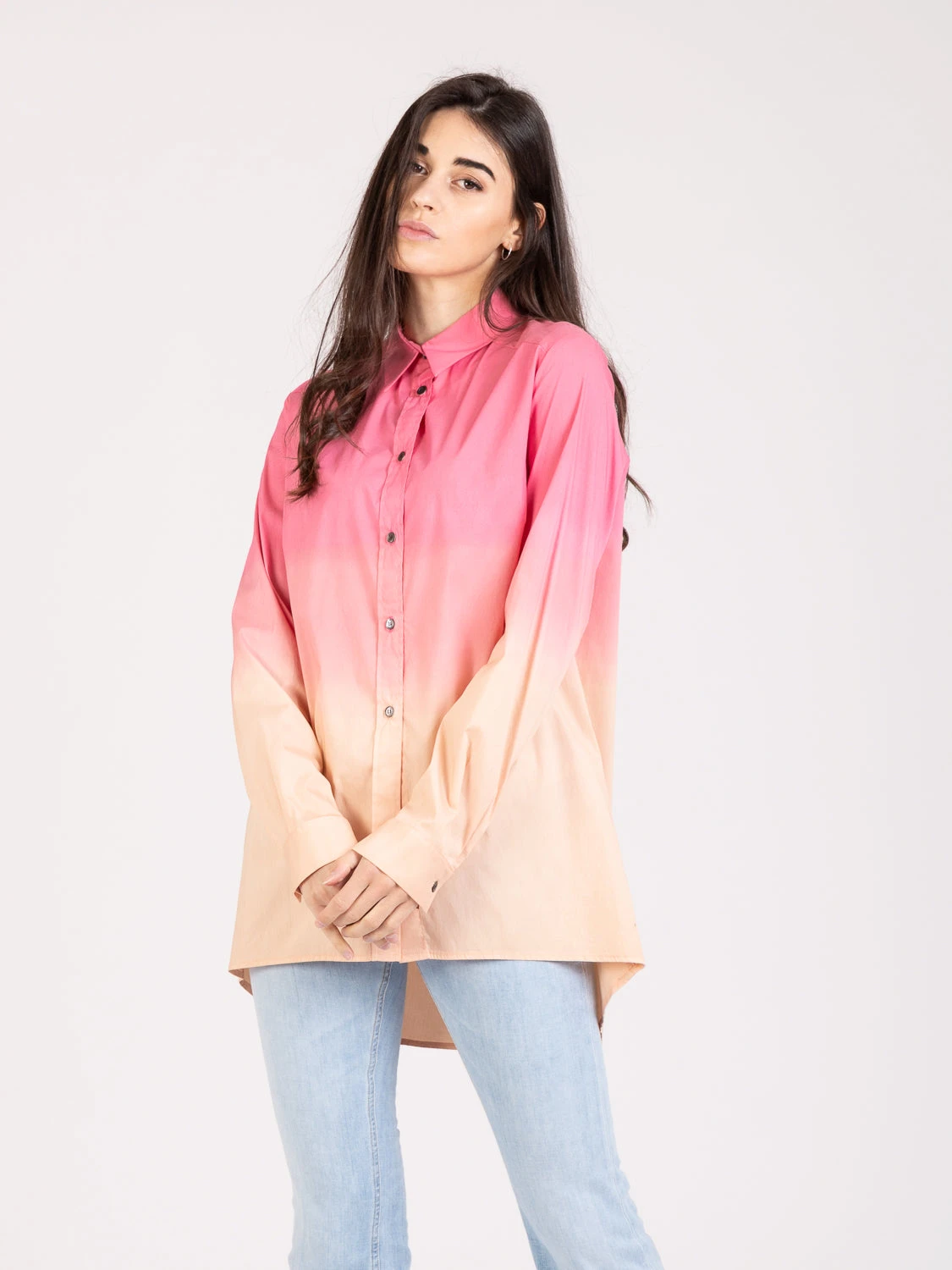 Camicia Degradé Fuxia / Mattone 3 Camicia Degradé Fuxia / Mattone