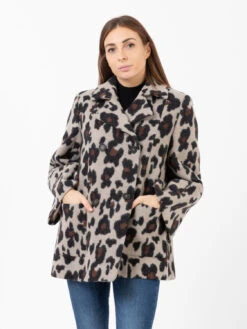 Cappotto Over Midi Leopardato