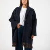 Cappotto Sigmund Spinato Blu / Monk -Couture per Lei semicouture cappotto sigmund spinato blu monk2