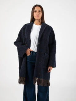 Cappotto Sigmund Spinato Blu / Monk