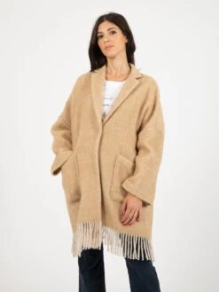 Cappotto Sigmund Spinato Crema / Miele