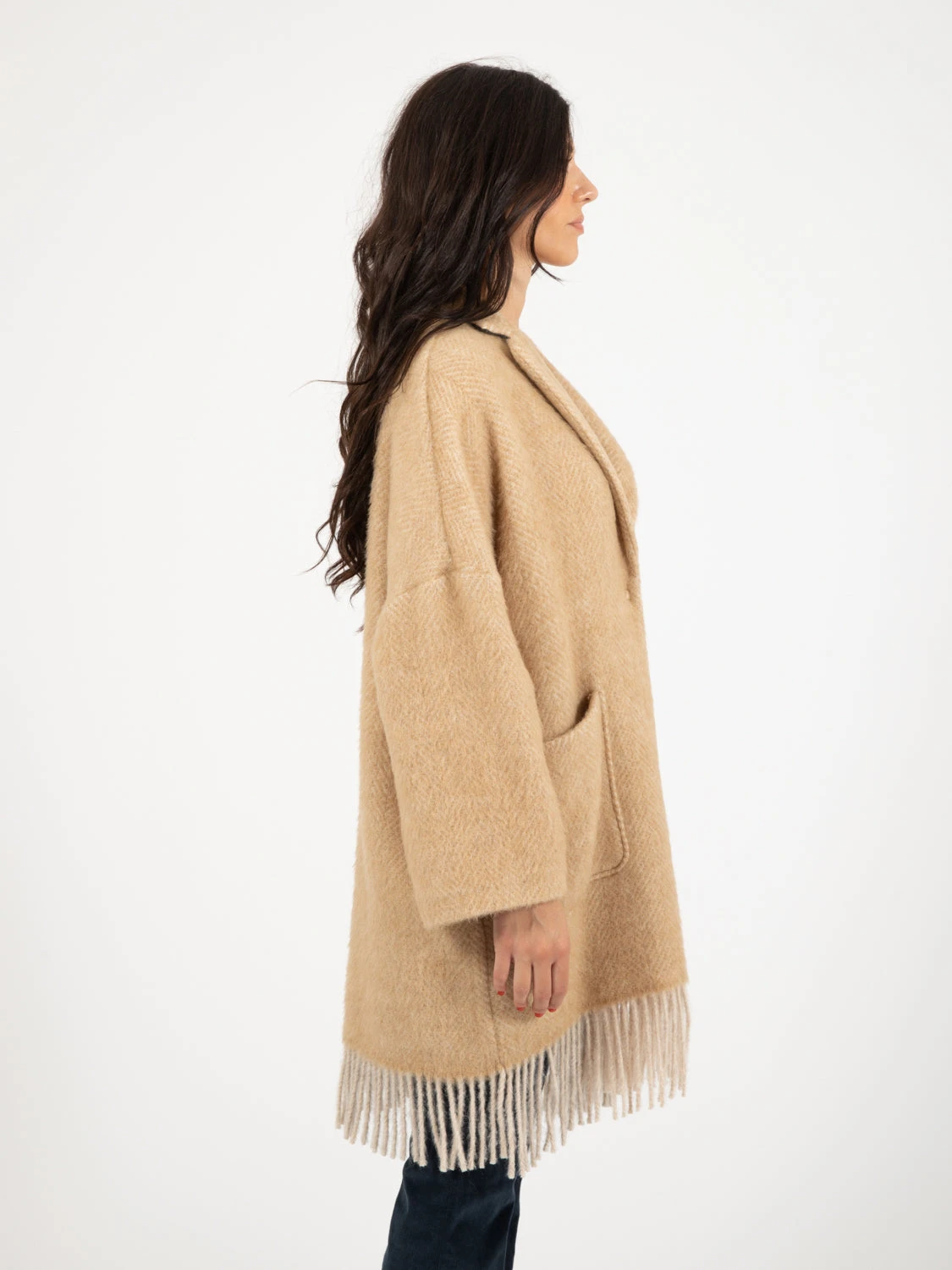 Cappotto Sigmund Spinato Crema / Miele 4 Cappotto Sigmund Spinato Crema / Miele - Image 2