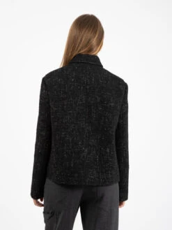 Giacca Corta Avril In Tweed Nero -Couture per Lei semicouture giacca corta avril in tweed nero3