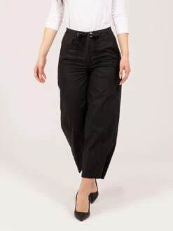 Pantaloni Ophelie Neri Con Coulisse
