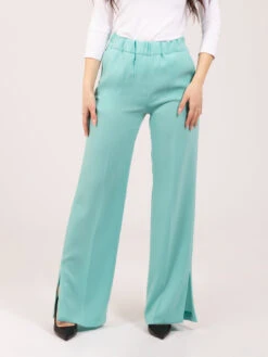 Pantapalazzo Elvive Verde Acqua Con Spacchi