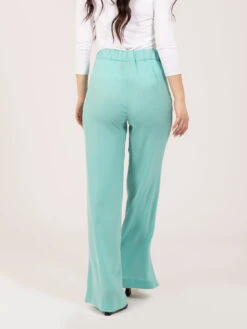 Pantapalazzo Elvive Verde Acqua Con Spacchi -Couture per Lei semicouture pantapalazzo elvive verde acqua con spacchi3