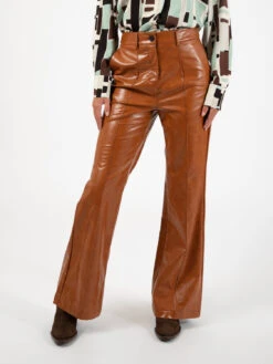 Pantaloni Ecopelle Caramello