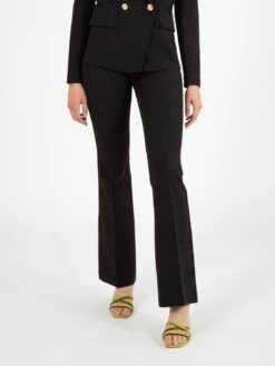 Pantaloni A Zampa Nero