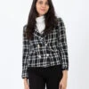 Blazer Doppiopetto Tweed Nero / Bianco -Couture per Lei stimm blazer doppiopetto tweed nero bianco1