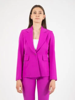 Blazer Monopetto Avvitato Fuxia