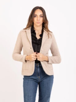 Blazer Morbido Peloso Beige
