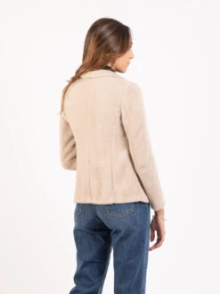 Blazer Morbido Peloso Beige -Couture per Lei stimm blazer morbido peloso beige3
