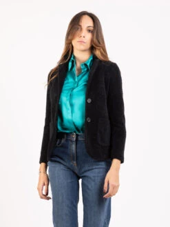 Blazer Morbido Peloso Nero