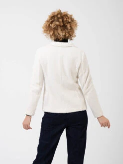 Blazer Morbido Peloso Panna -Couture per Lei stimm blazer morbido peloso panna3