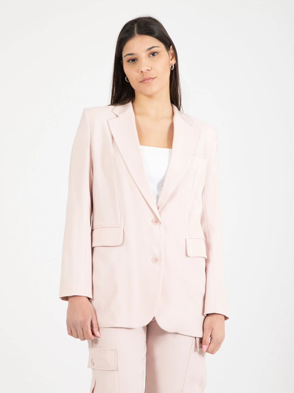 Blazer Over Viscosa Rosa 3 Blazer Over Viscosa Rosa