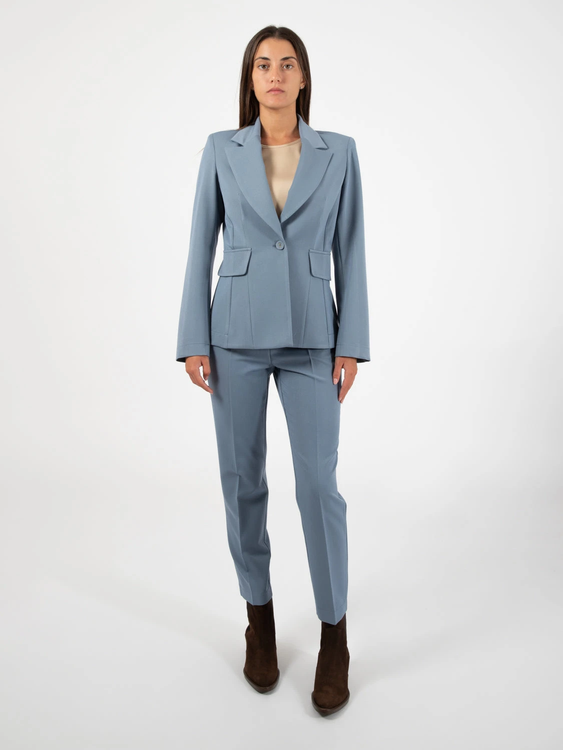 Blazer Sfiancato Azzurro Polvere 3 Blazer Sfiancato Azzurro Polvere