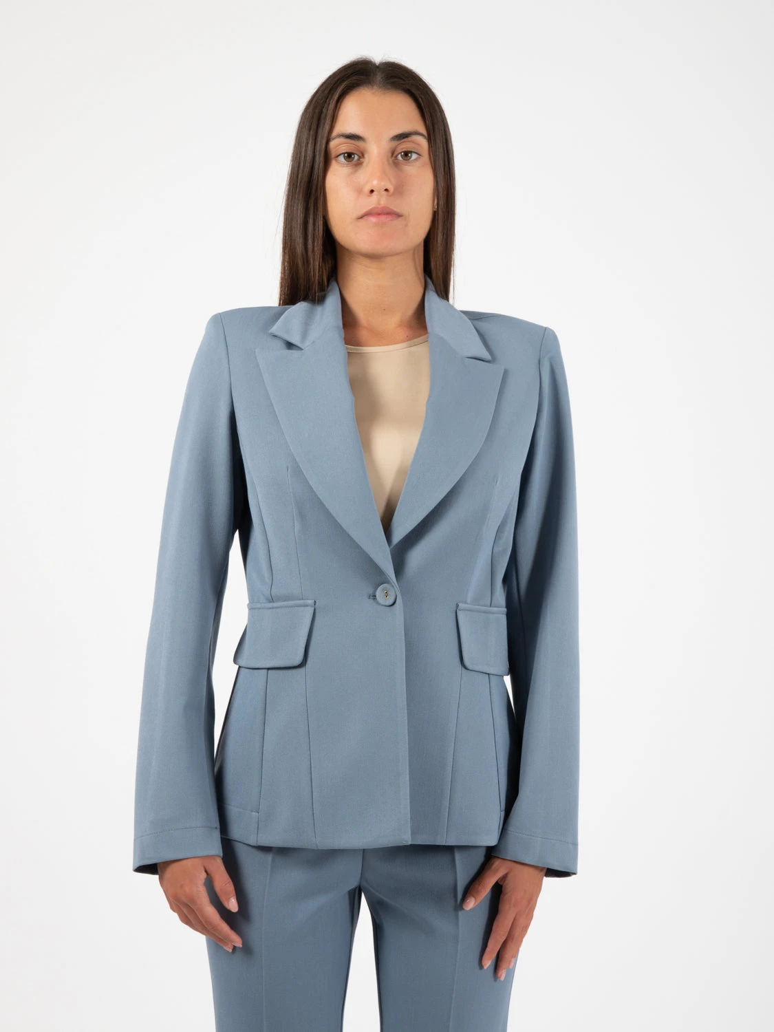 Blazer Sfiancato Azzurro Polvere 4 Blazer Sfiancato Azzurro Polvere - Image 2