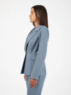 Blazer Sfiancato Azzurro Polvere 8 Blazer Sfiancato Azzurro Polvere -Couture per Lei stimm blazer sfiancato azzurro polvere3