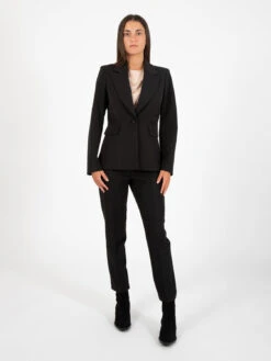 Pantaloni A Sigaretta Flanella Nero -Couture per Lei stimm blazer sfiancato nero1 b2838a8c e6c4 4d63 8e98 c9b9420d6106