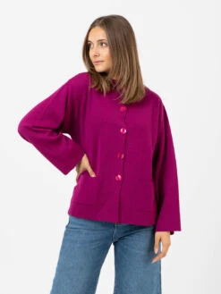 Cappetta Collo Alto Fuxia 6 Cappetta Collo Alto Fuxia -Couture per Lei stimm cappetta collo alto fuxia2
