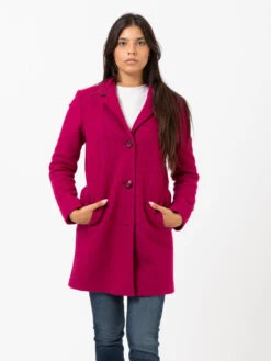 Cappotto Ampolla Lana Cotta Fuxia
