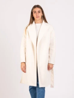 Cappotto Bavero Sciallato Burro