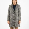 Cappotto Corinne Maculato Nero / Bianco