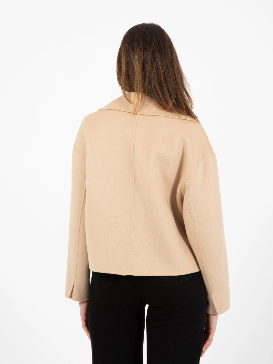 Cappotto Corto Scarlett In Lana Beige 5 Cappotto Corto Scarlett In Lana Beige - Image 3