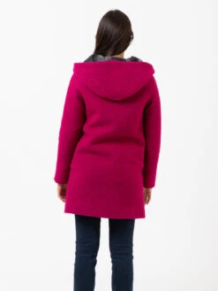Cappotto Lungo In Lana Cotta Fuxia -Couture per Lei stimm cappotto lungo in lana cotta blu marrone3