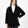 Cappotto Monopetto Scarlett In Lana Nero