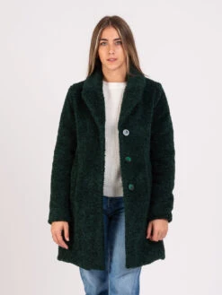 Cappotto Urali Ecofur Bouclé Verde