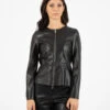 Giacca Ecopelle Sfiancata Nero 2 Giacca Ecopelle Sfiancata Nero -Couture per Lei stimm giacca ecopelle sfiancata nero1